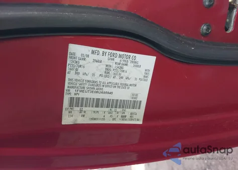 2008 Ford Explorer Xlt from USA, damaged, VIN 1FMEU73E08UA95945